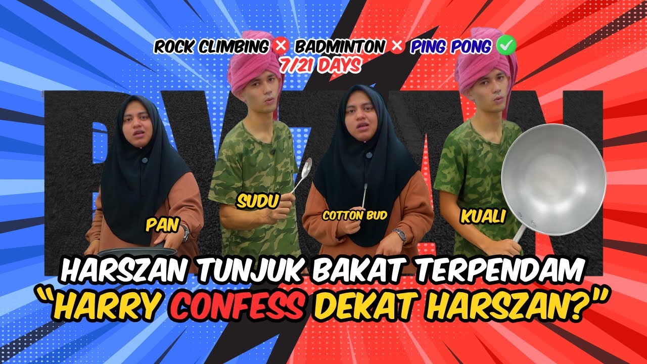 HARSZAN LUAH ISI HATINYA KEPADA HARRY?! LAWAN PING PONG GUNA COTTON BUD?! RYZAN SALING JATUH CINTA?!