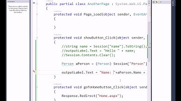 ASP.NET Web Form Tutorial :  User defined type in Session