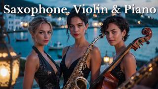 Mykonos Moonlight 🌙🎷 Soft Saxophone, Violin & Piano Jazz for Deep Sleep & Relaxation screenshot 3