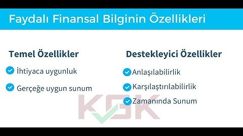 Sürdürülebilirlik | TSRS 1: Faydalı Finansal Bilginin Niteliksel Özellikleri