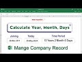 How Calculate Years, Month and Days Between Two Dates