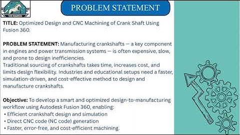 Smart India Hackathon 2025 Project | Crankshaft CNC Machining using Fusion 360