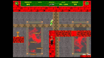 Flash Doom 2D walkthrough Part 4 (End)