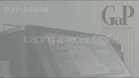 ezi-scale XC Replacing Reciept Roll