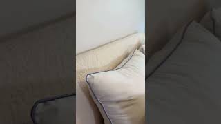 A simple upgrade elevates the space #bedroomdecor #headboardideas #roomdecor