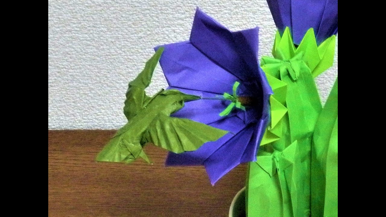 サボテンの花Ⅱ②【折り紙】ハチドリ☆EASY make origami Hummingbird