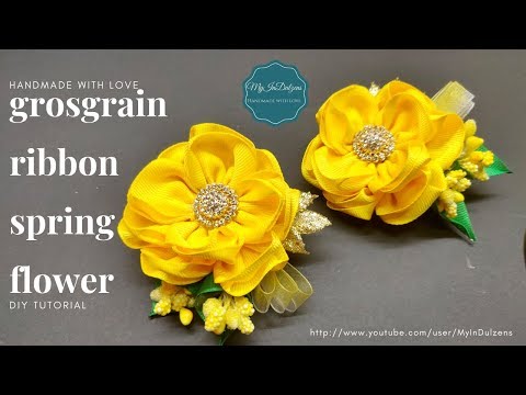 D.I.Y. Grosgrain Ribbon Spring Flower | MyInDulzens