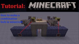 HOW TO: build a combination lock that uses item-frames