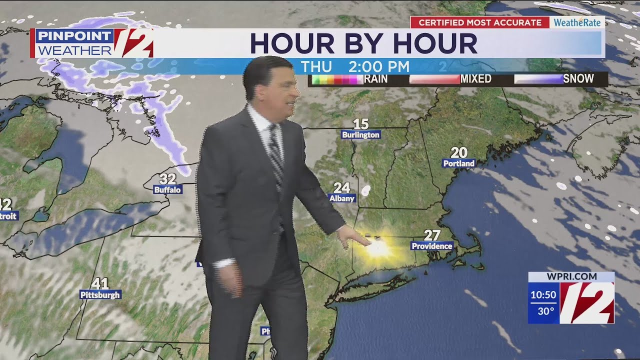 WPRI 12 Weather Forecast 1/29/25 Dry Much Colder Through Thursday - YouTube