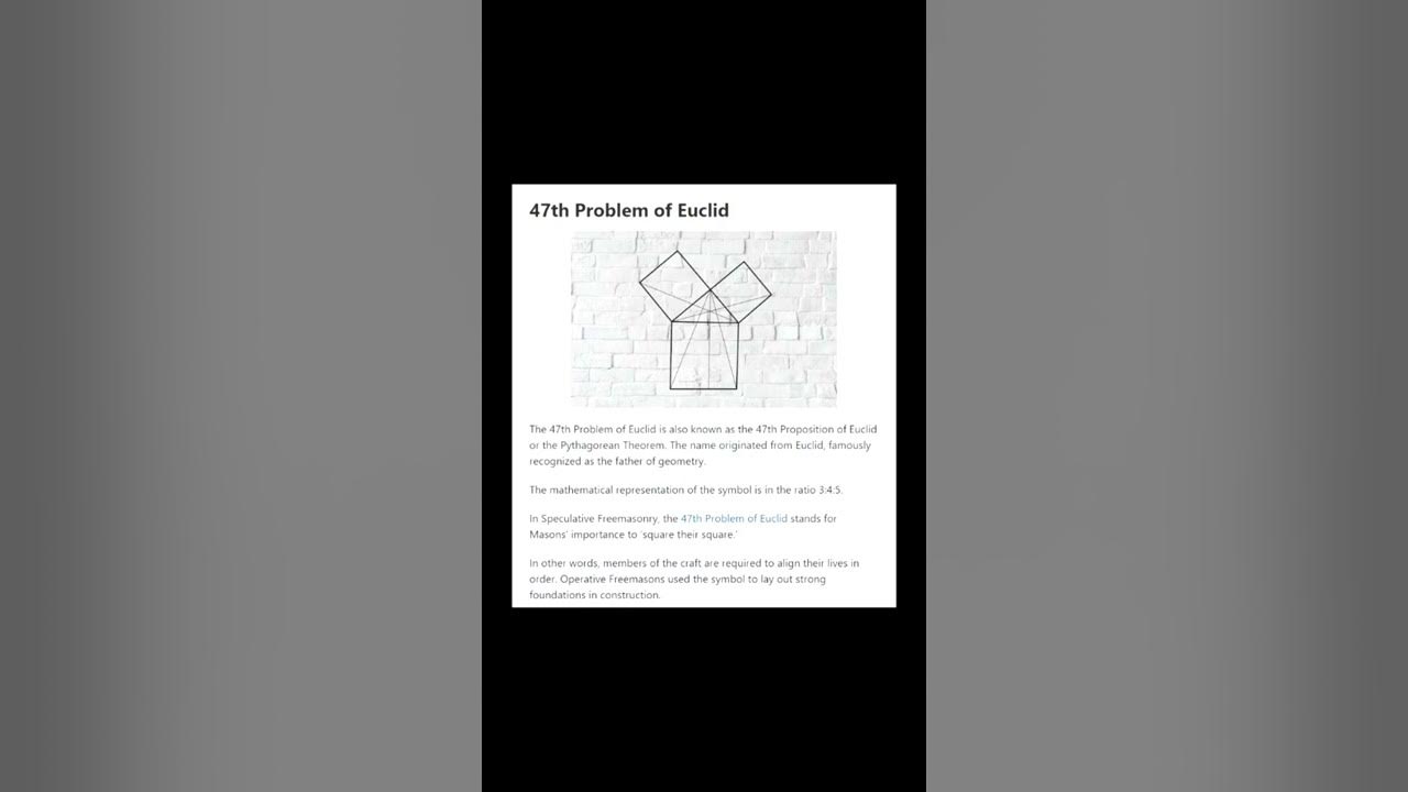Forty Seventh Problem Of Euclid