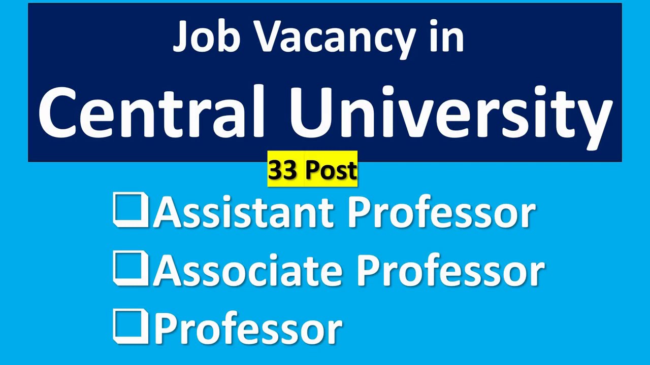 Teaching Job Vacancy in Central University, The English and Foreign Languages University