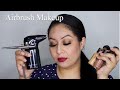 Airbrushing A Night Time Makeup Look using 1 Color GRWM