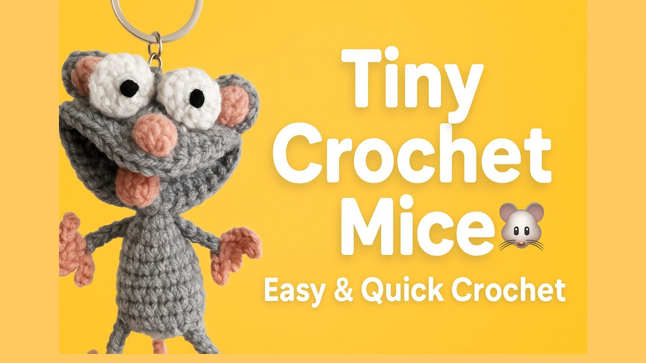  Crochet Cute  Mouse Keychain 🐭💖 | Easy DIY Amigurumi Tutorial for beginner 