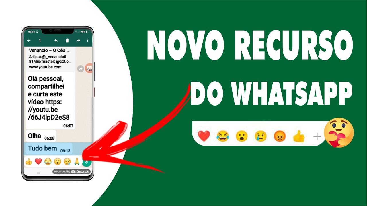 WhatsApp Atualizou e ganhou NOVO RECURSO - Como REAGIR MENSAGENS no ...