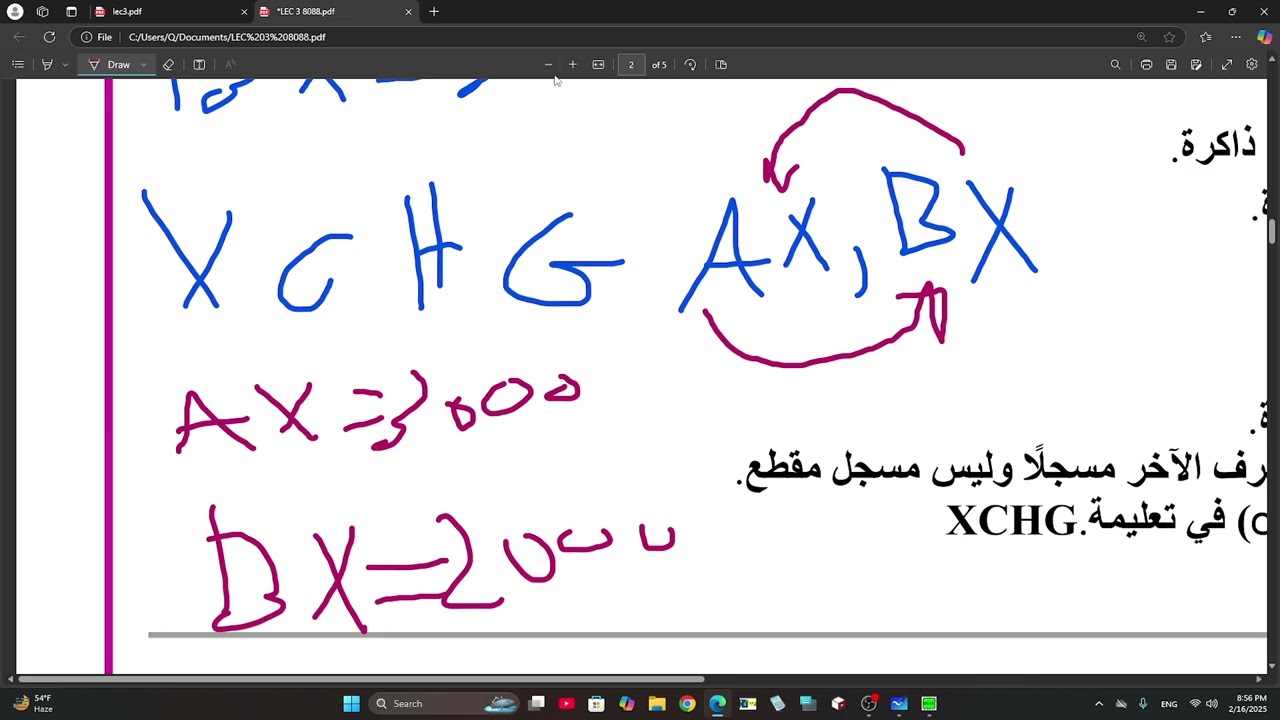 شرح Data Transfer Instructions