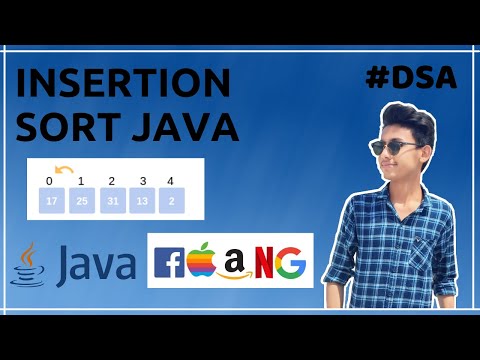 insertion sort java  || what is insertion sort in java