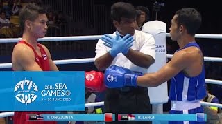 Boxing day 1 Mens Bantam Weight 52kg56kg Bout 15   28th Sea Games Singapore 2015