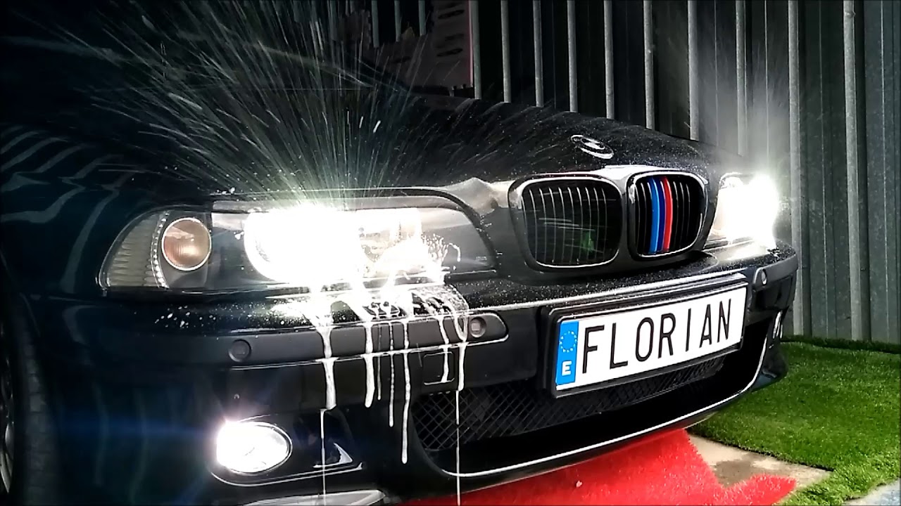 Bmw e39 ///M 530da headlight washer / lavafaros YouTube