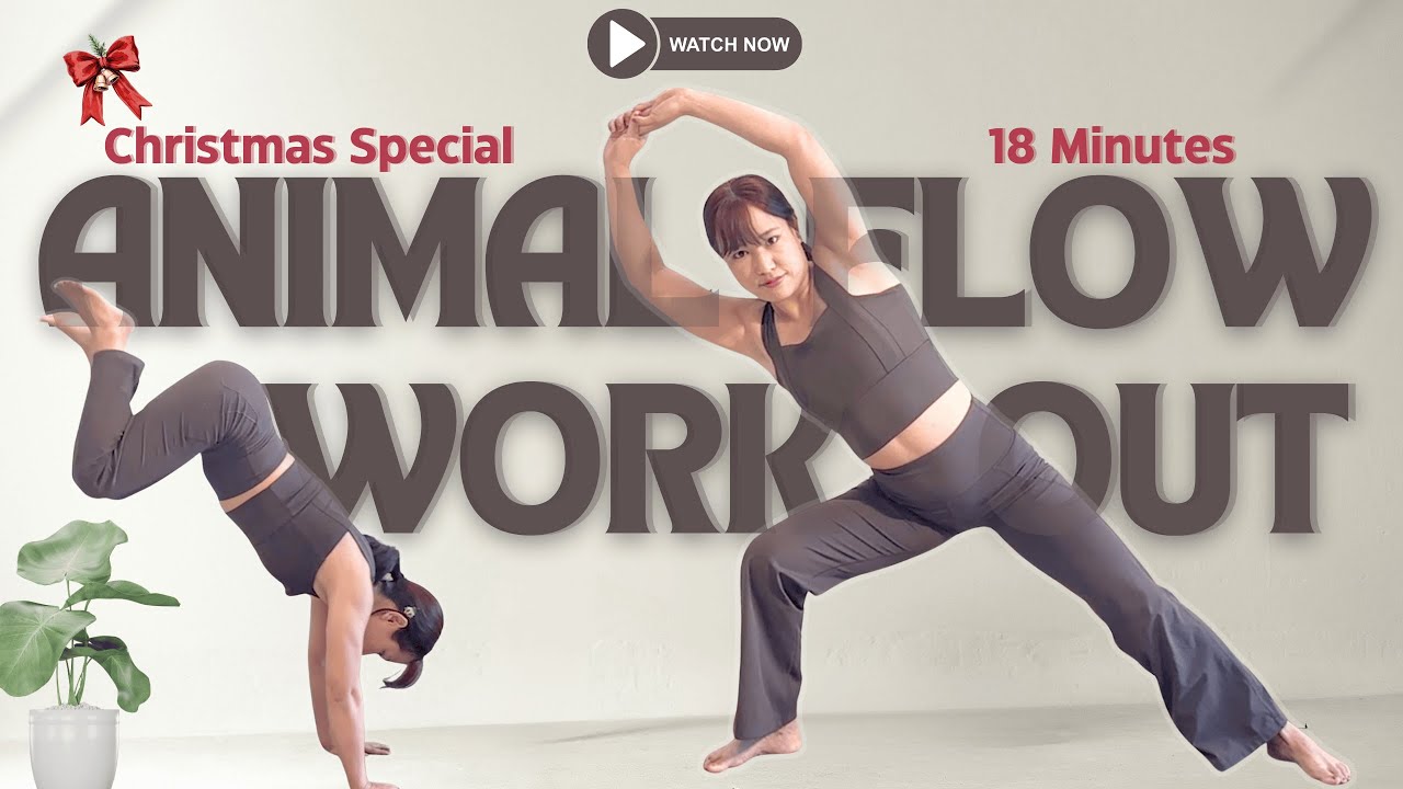 Рождественский спецвыпуск 🎄 Тренировка Animal Flow 🐾 | 18-минутная тренировка для всего тела в ст...