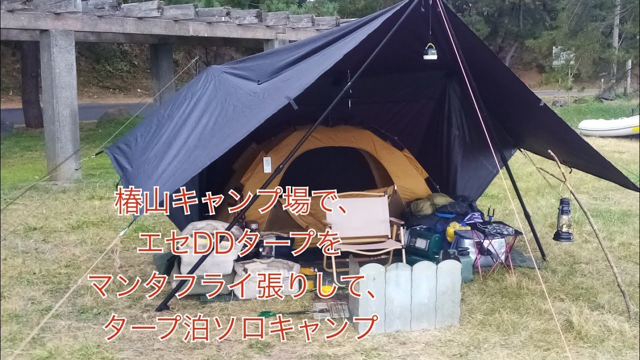 テント・タープ namimama Solo Tarp Camping at Tsubakiyama Campsite: Pitching a Budget DD