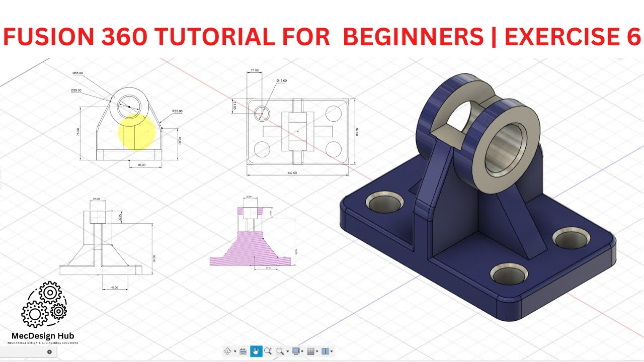 Fusion 360 Tutorial Exercise No. 6 | for beginners! - YouTube