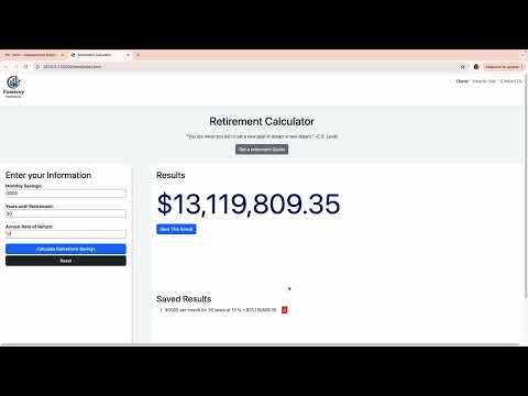 Devmountain Foundations Capstone - Retirement Calculator