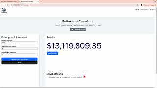 Devmountain Foundations Capstone - Retirement Calculator