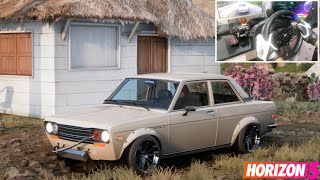 1970 Datsun 510 Upgraded TO MAX || Forza Horizon 5 || Free Roam Steering Wheel Gameplay || PC ||