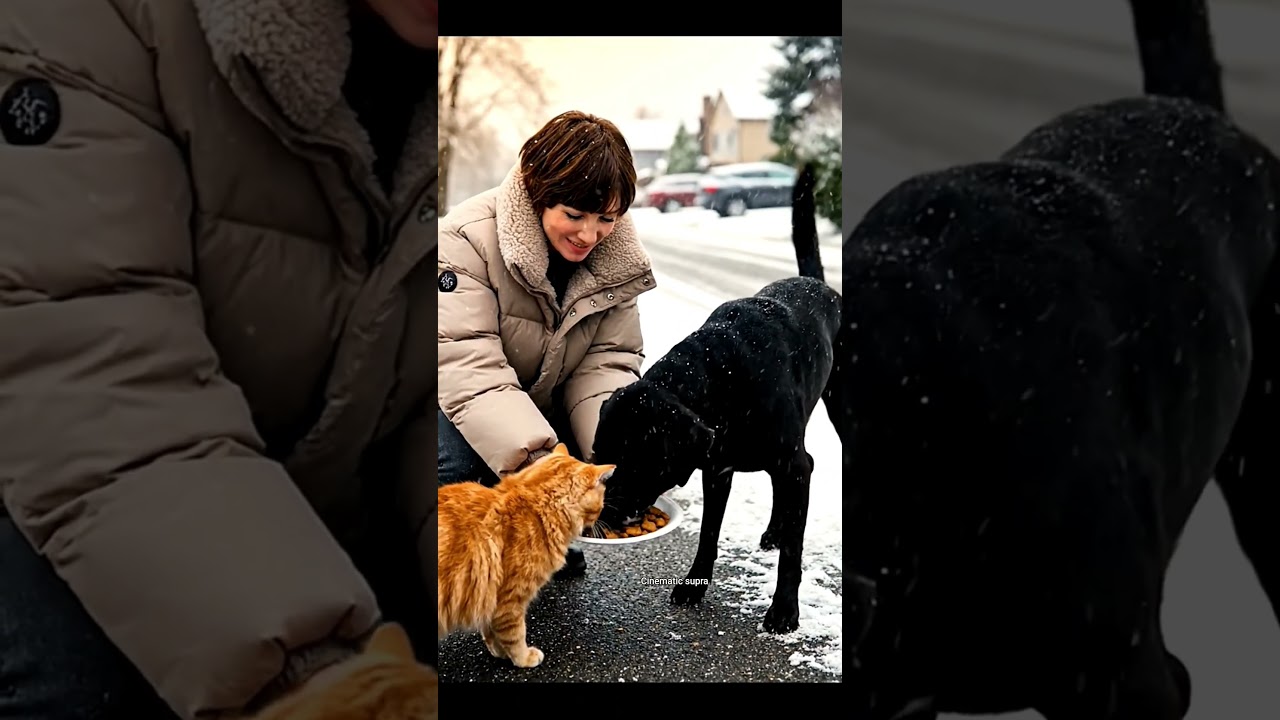 Golden Retriever Stops Truck — Driver Frees Pup from Rope 