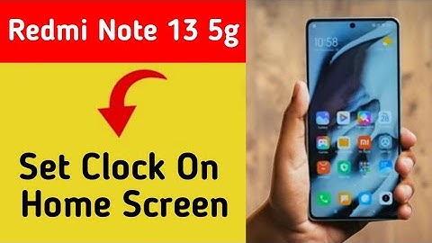 How to set clock on home screen, Redmi Note 13 5G me time set kaise karen