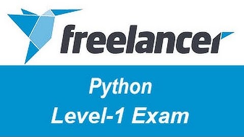 Freelancer.com Python Level-1 Test Answers