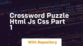 Crossword puzzle html js css part 1 screenshot 5