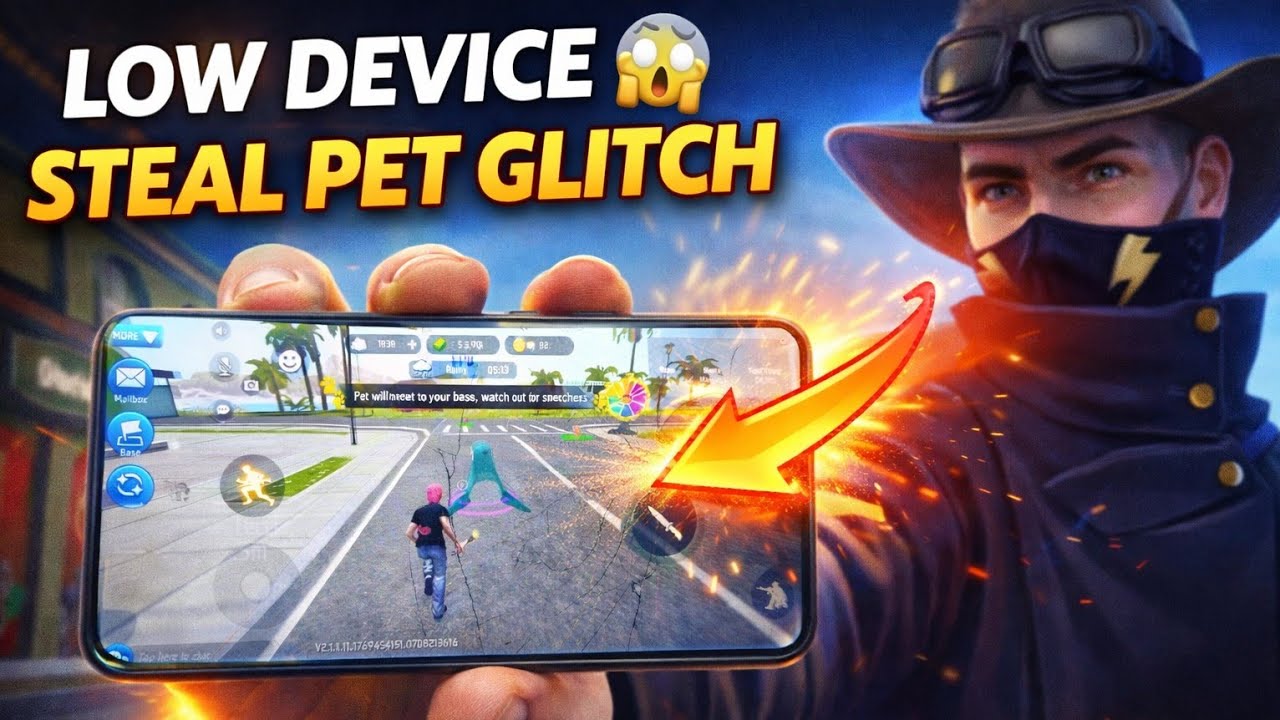 I PLAY LOW DEVICE STEAL A PET TRICK 🤯 STEAL A PET FAST RUNNING TRICK 🤯FREE FIRE CRAFTLAND MAP 