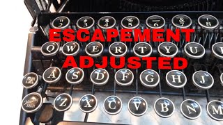 Smith Corona 1C Standard Portable Typewriter, Repaired Adjusted Escapement Trip Balance Bar