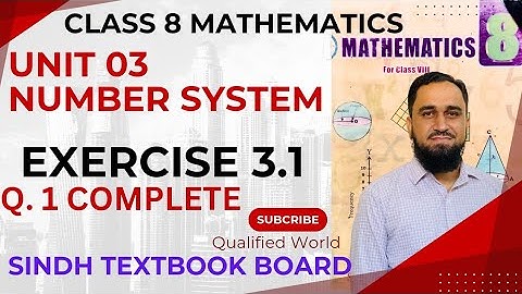 Excercise 3.1 || Q1 (i to iv) Unit 03 | Class 8 | Number System |Maths | Sindh text book board