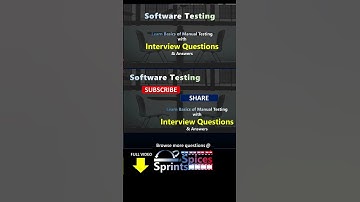 Software Testing Learn with Interview Questions & Answers Q 7 #softwaretestinginterviewquestions