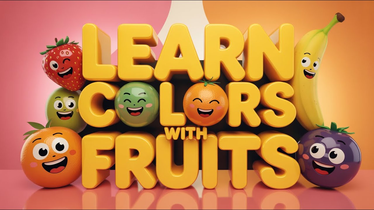 Apple Banana Mango Grapes Orange English Song for Kids Learn Fruits Nursery Rhymes Fun Music
