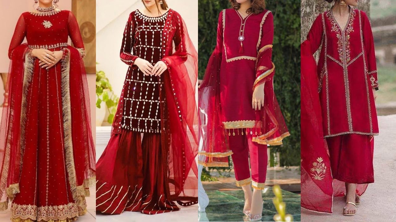 Red Suit Sets: Buy Red Salwar Suits Online in India @Best Price | Aachho