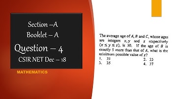 CSIR NET Mathematics Solution Dec 2018 | Question 4 | General  Aptitude | Shortcut Tricks