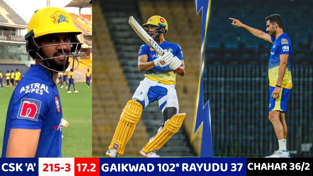 CSK Practice Match 2023 Today: Ruturaj Gaikwad ने जड़ा तूफानी शतक ...