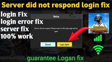 PUBG/BGMI 3.5 Update Server Issue | "Server Did Not Respond" Fix | Login Problem Solution