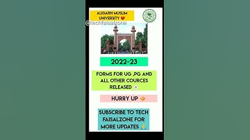AMU | forms released | 2022-23 ❤️ #shorts #shortvideo #aligarh_muslim_university