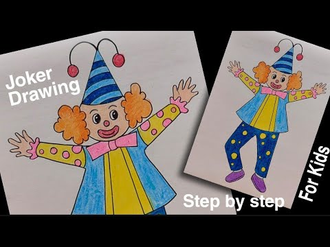 joker drawing for kids