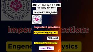 👉JNTUH R18 Engineering Physics 1-1 2026 | Unit Wise Important Questions | B.Tech 1st Year👍🏼