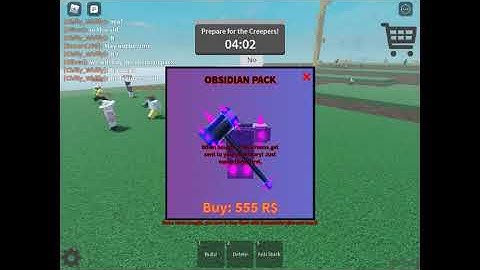 Buying the Obsidian Pack in Roblox Creeper Chaos [Beta]