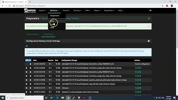 Pfsense Revert Changes, See Config Changes, Backup, Restore