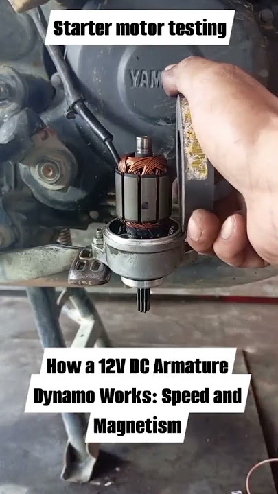 How a 12V DC Armature Dynamo Works Speed and Magnetism