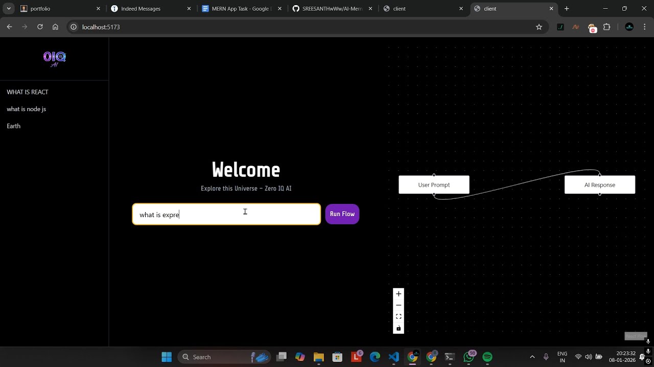 MERN AI Flow application.