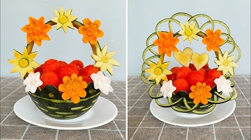 MY TRAN --CẮT TỈA GIỎ HOA TỪ DƯA HẤU - MY TRAN . CUT THE COURT KEEP FLOWERS FROM WATERPROOF