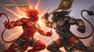 हनमनज क वकरल रप दख डरकर भग बल Hanuman Vs Bali